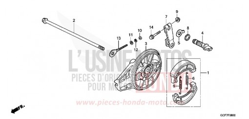 PANNEAU DE FREIN ARRIERE CRF70FC de 2012